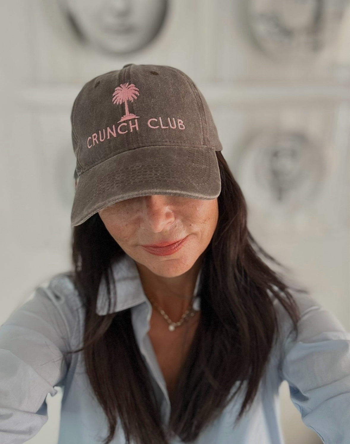 Brown Washed Cotton Crunch Club Hat